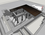 Simulation of the paving and shading plan.