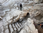 Stone Floor 2070 and Staircase 2103, looking northwest.
