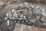 Grave 107, which damaged Floor 109, looking south.