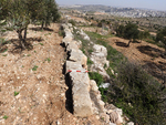 Ashlars integrated into a retaining wall of agricultural terraces, looking north.