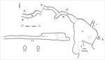 Hiding Complex 1, plan and sections.